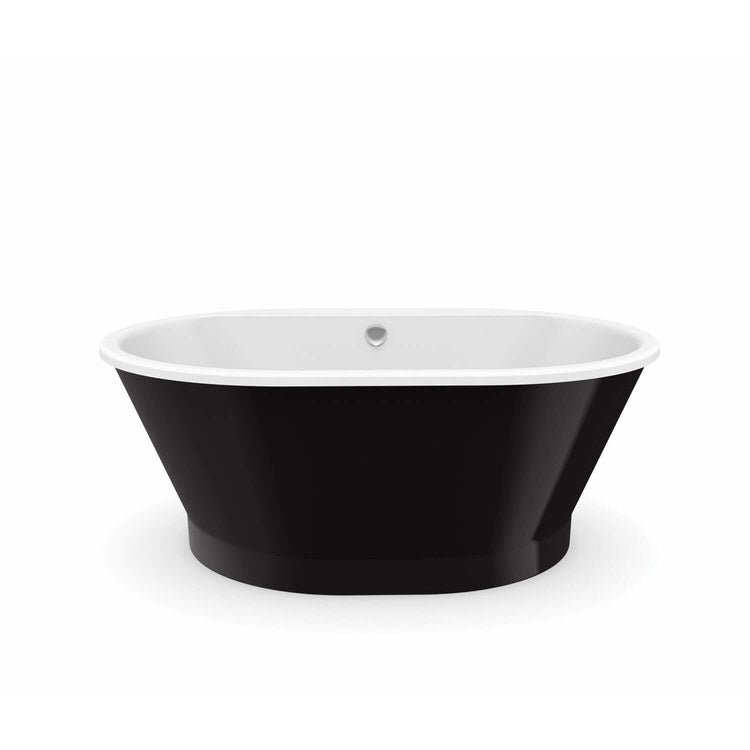 Freestanding Tub Brioso 66 x 36 x 23 Inch 2 Piece Black Center Drain Oval - Image 1
