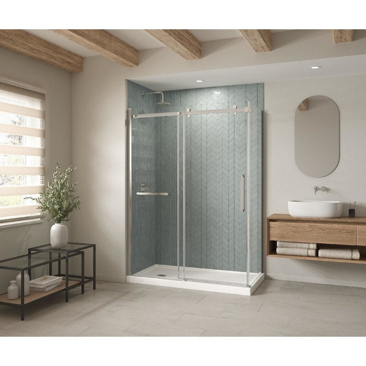 Shower Base B3 Corner Left Stabili-T White 60 x 34 Inch Acrylic Square Left Drain - Image 1