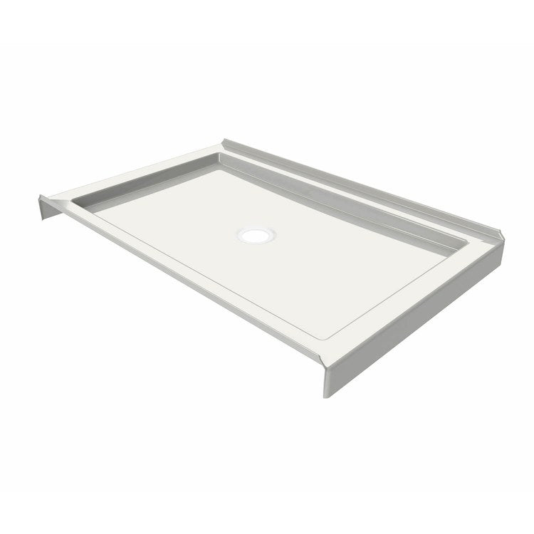 Shower Base B3 Tunnel White 48 x 34 Inch Acrylic Round Center Drain - Image 2