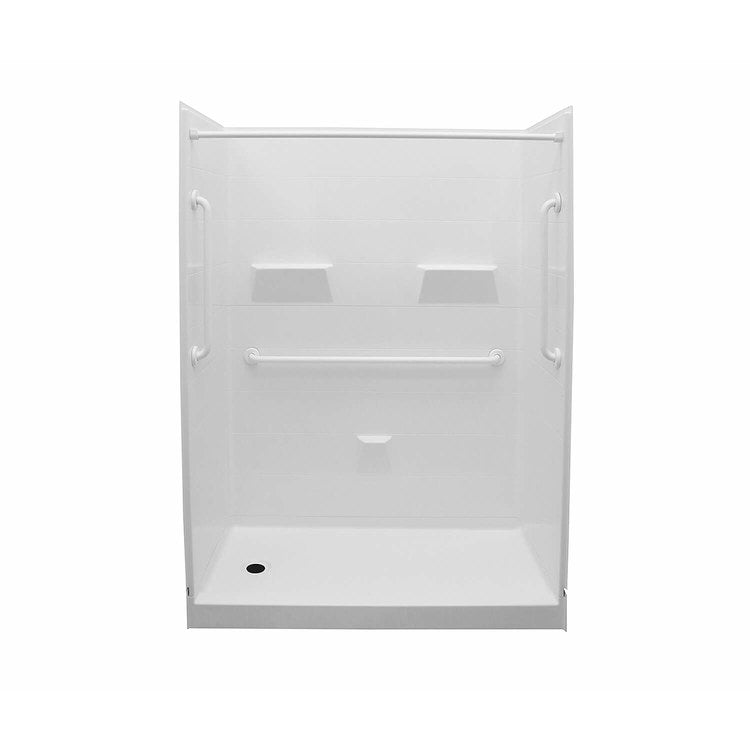 Shower MXQSI-6030-SH 4 IN Alcove 5 Piece White 60 x 31 Inch AcrylX Right Hand Drain