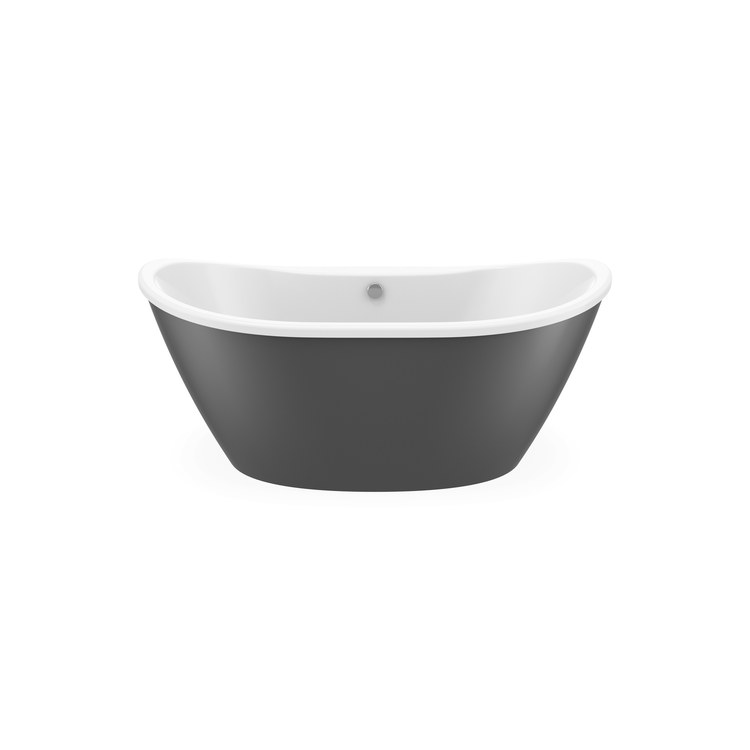 Freestanding Tub Delsia 60 x 32 x 26-5/8 Inch 2 Piece Thunder Gray Center Drain Oval - Image 1