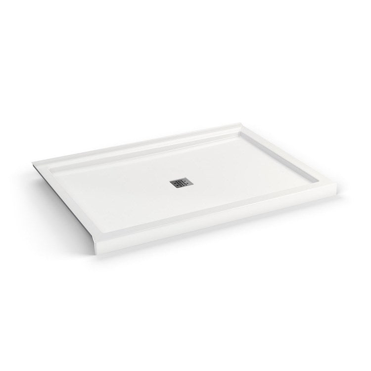 Shower Base B3 Corner Left White 60 x 42 Inch Acrylic Square Center Drain - Image 3
