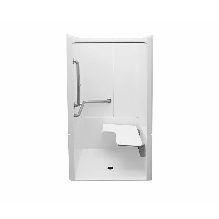Shower MXQSI-3637-BF 0.625 IN RRF Alcove 3 Piece White 42 x 38 Inch AcrylX Left Valve Wall Right Hand Seat