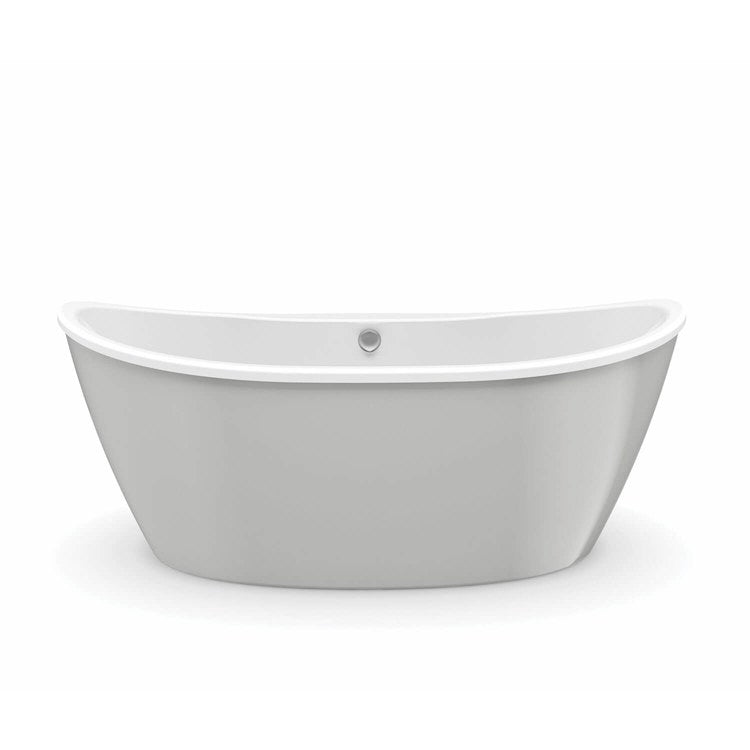 Freestanding Tub Delsia 66 x 36 x 26-5/8 Inch 2 Piece Sterling Silver Center Drain Oval - Image 1