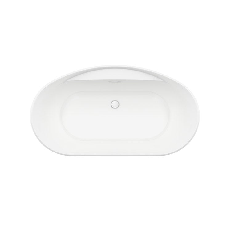 Freestanding Tub Sonoma 58 x 32 x 27 Inch 2 Piece White Center Drain Oval - Image 3