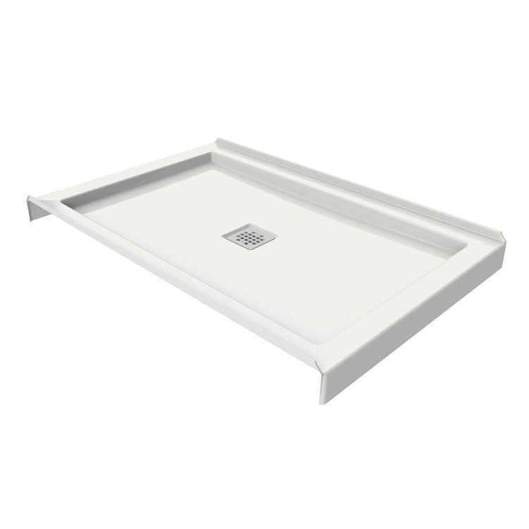 Shower Base B3 Tunnel White 48 x 34 Inch Acrylic Square Center Drain - Image 2