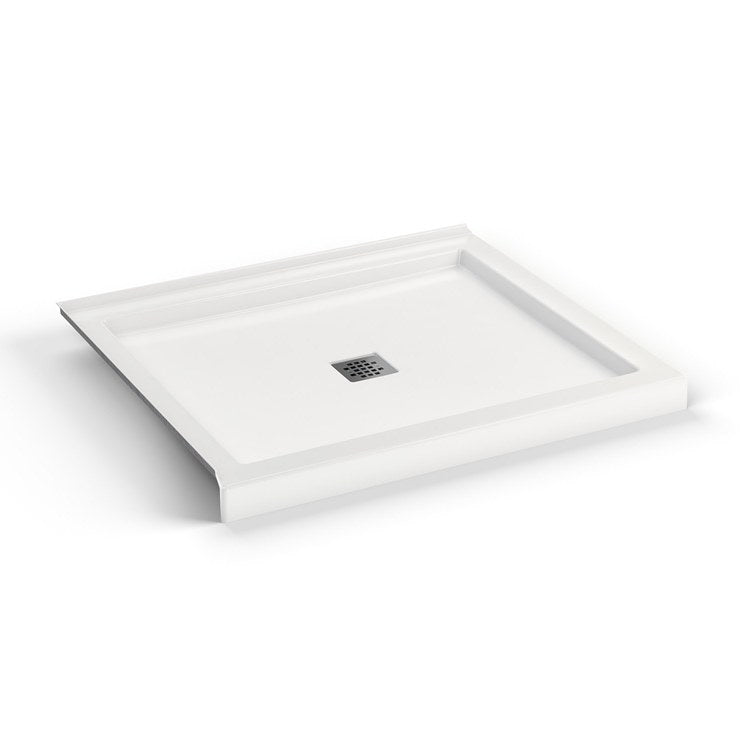 Shower Base B3 Corner Left White 42 x 36 Inch Acrylic Square Center Drain - Image 2
