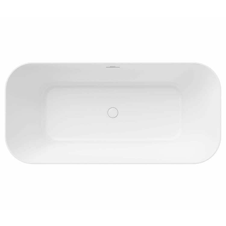 Freestanding Tub Renata 66-7/8 x 31-1/2 x 23-5/8 Inch Matte White Center Drain Rectangle - Image 3