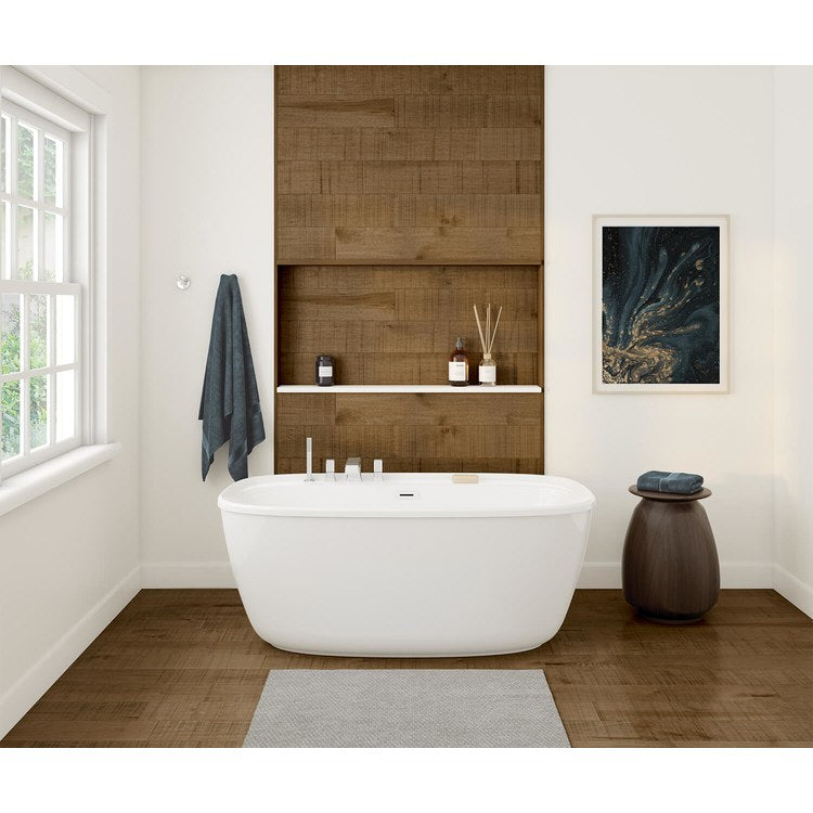 Freestanding Tub Fontana 58 x 32 x 23 Inch 2 Piece White Center Drain Rectangle - Image 1