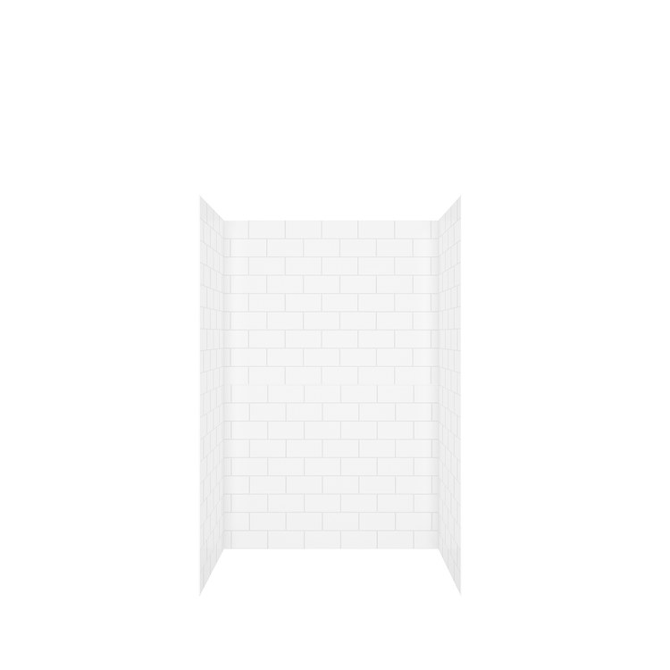 Wall Kit Versaline Alcove Subway 48 Inch Solid Surface White 4 Piece Wall Set 48 Inch - Image 1
