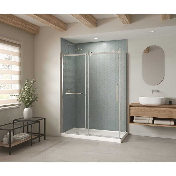 Shower Base B3X Corner Left White 60 x 32 Inch Acrylic Left Drain - Image 1