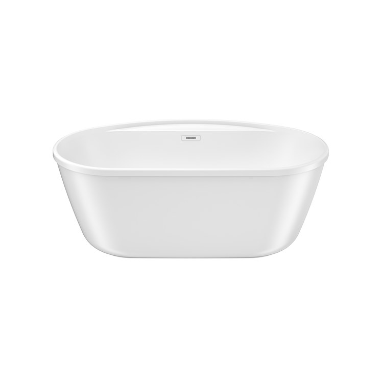 Freestanding Tub Eldora 58 x 32 x 23 Inch White Center Drain Oval - Image 2