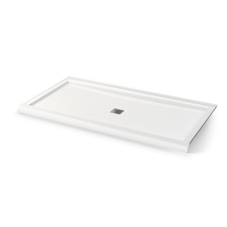 Shower Base B3 Corner Right White 72 x 36 Inch Acrylic Square Center Drain - Image 3