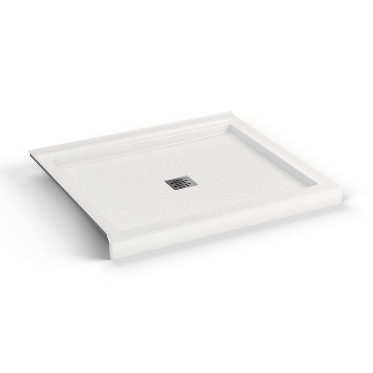 Shower Base B3 Corner Left Stabili-T White 42 x 36 Inch Acrylic Square Center Drain - Image 3