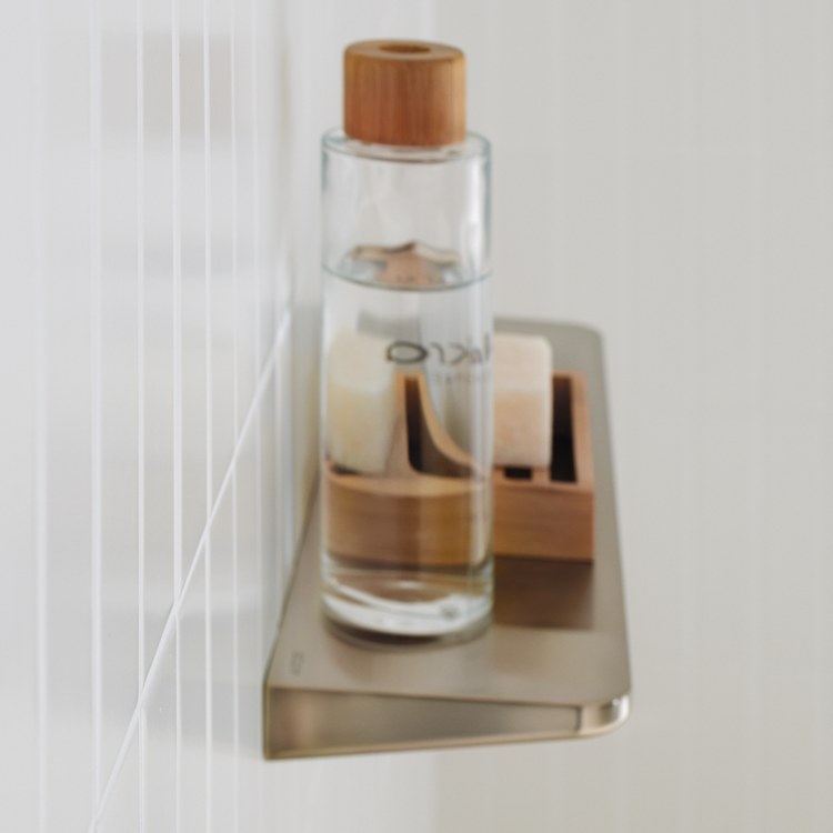 Shelf Universal Circular Wall Mount Brushed Gold Optic 16 Inch Metal - Image 2