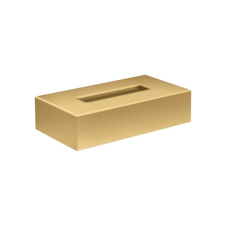 Tissue Box Cover Universal Circular Metal/Plastic Brushed Gold Optic Wall Mount