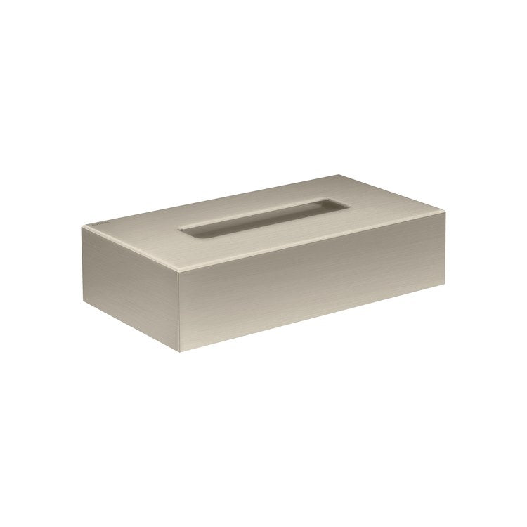 Tissue Box Cover Universal Circular Metal/Plastic Brushed Nickel Wall Mount