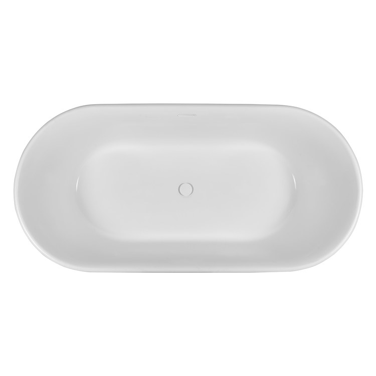 Soaking Tub Seabrook 2 58 x 30 Inch Center White Acrylic CXL - Image 2