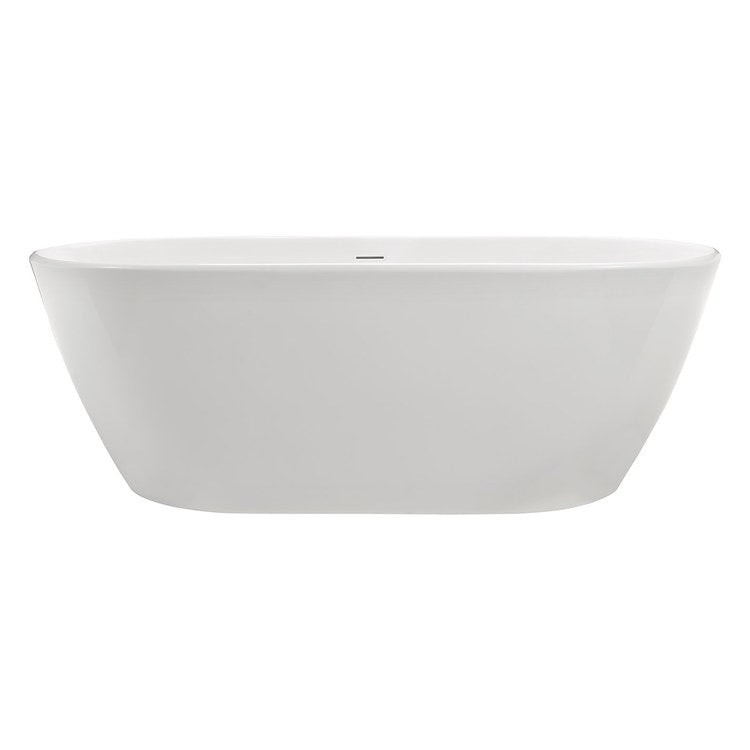 Soaking Tub Seabrook 2 58 x 30 Inch Center White Acrylic CXL - Image 1