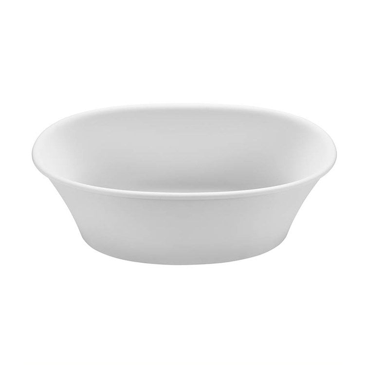 Air Tub Charlotte 57.75 x 32 Inch Freestanding Rear Center Drain White Gloss Oval - Image 1