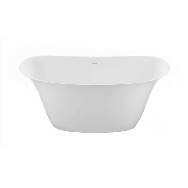 Air Tub Maricela 72 x 32 Inch Freestanding Center Drain Gloss White Oval - Image 1
