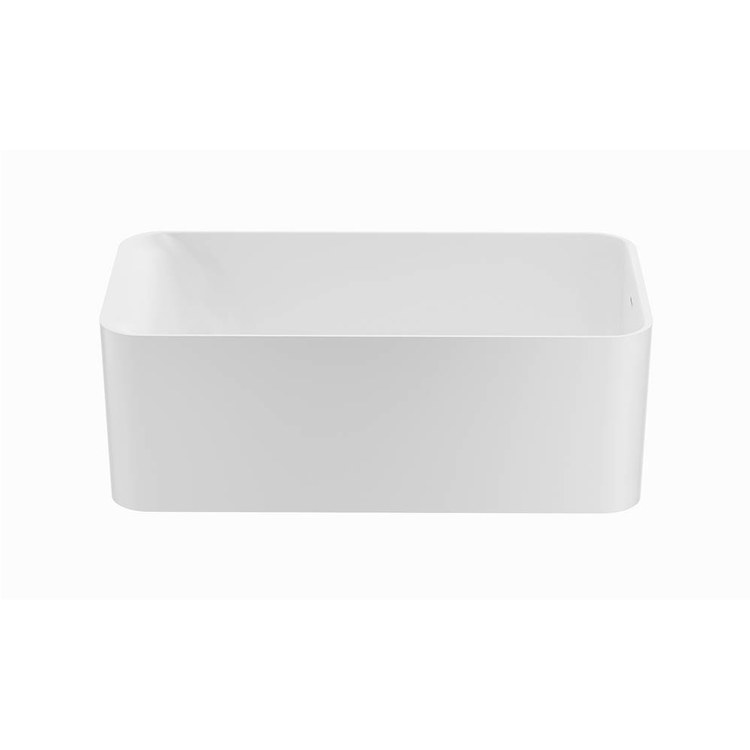 Air Tub Almaza 59 x 30 Inch Freestanding Off-Center Drain Gloss White Rectangular