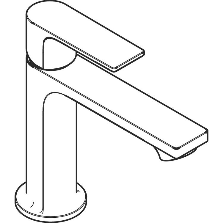 Lavatory Faucet Rebris E 1 Lever Chrome 1.2 Gallons per Minute Fixed Spout Pop-Up Drain 1 Hole Brass 4-5/16 Inch - Image 2