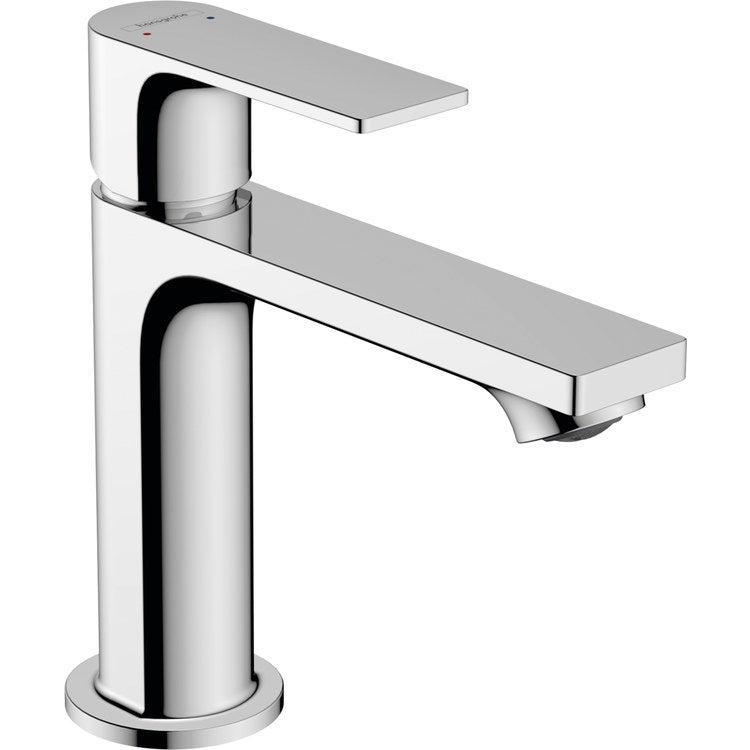 Lavatory Faucet Rebris E 1 Lever Chrome 1.2 Gallons per Minute Fixed Spout Pop-Up Drain 1 Hole Brass 4-5/16 Inch - Image 1