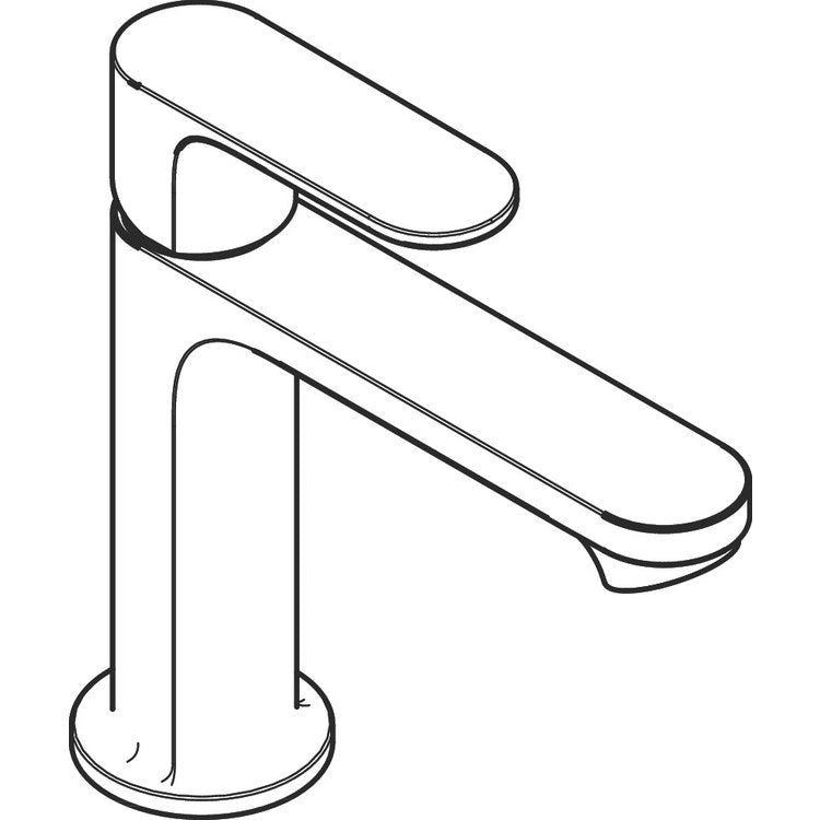 Lavatory Faucet Rebris S 1 Lever Chrome 1.2 Gallons per Minute Pop-Up Drain 1 Hole Brass 4-3/8 Inch - Image 3
