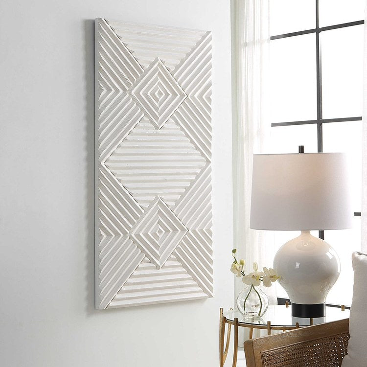 Wall Decor Nexus Wood 24 x 48 Inch White - Image 3