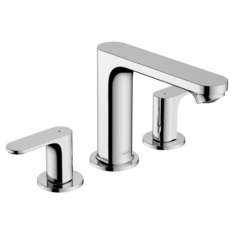 Lavatory Faucet Rebris S Widespread 2 Lever Chrome 1.2 Gallons per Minute Pop-Up Drain 3 Hole Brass 4-1/4 Inch - Image 1