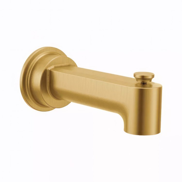 Tub Spout Greenfield Pull Up Brushed Gold 7-3/8 Inch Metal - Image 1
