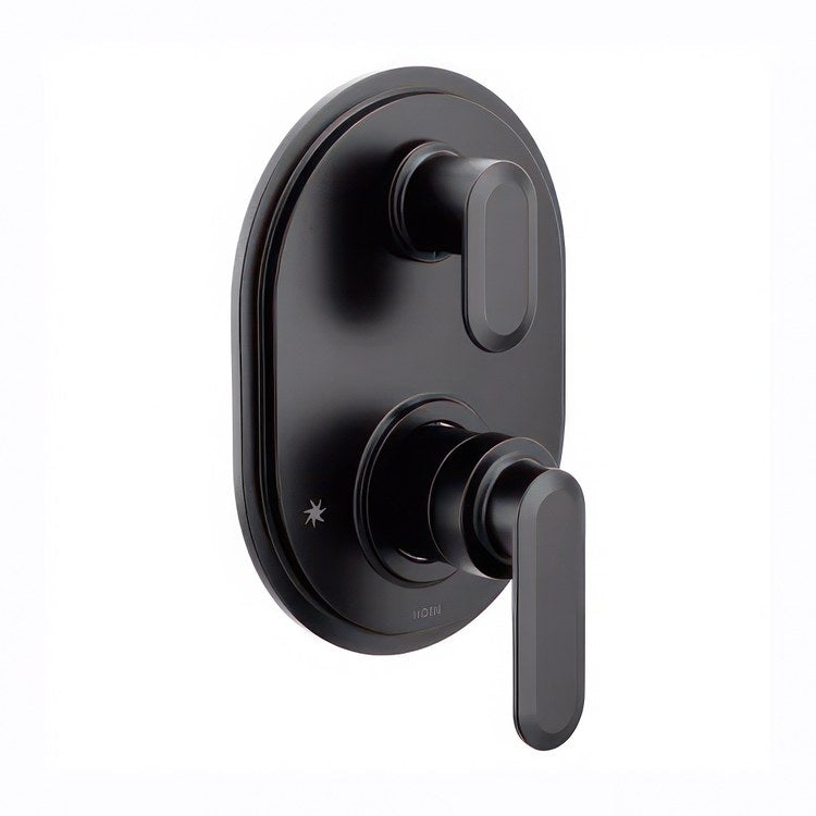 Transfer Valve Trim Greenfield with Integrated Diverter 2 Lever Matte Black ADA - Image 1