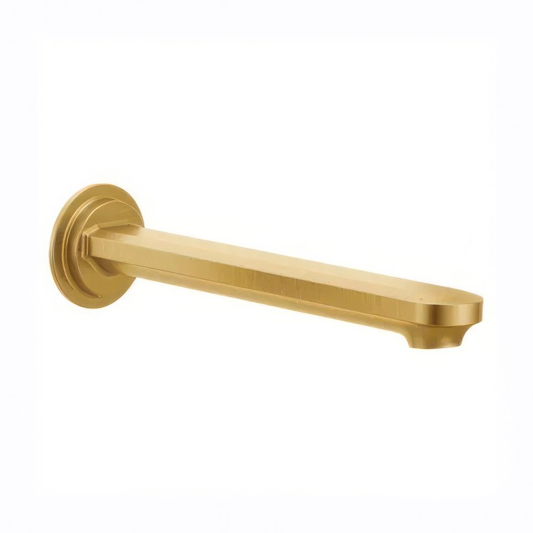Tub Spout Greenfield Non-Diverter Brushed Gold 7-3/8 Inch Metal - Image 1