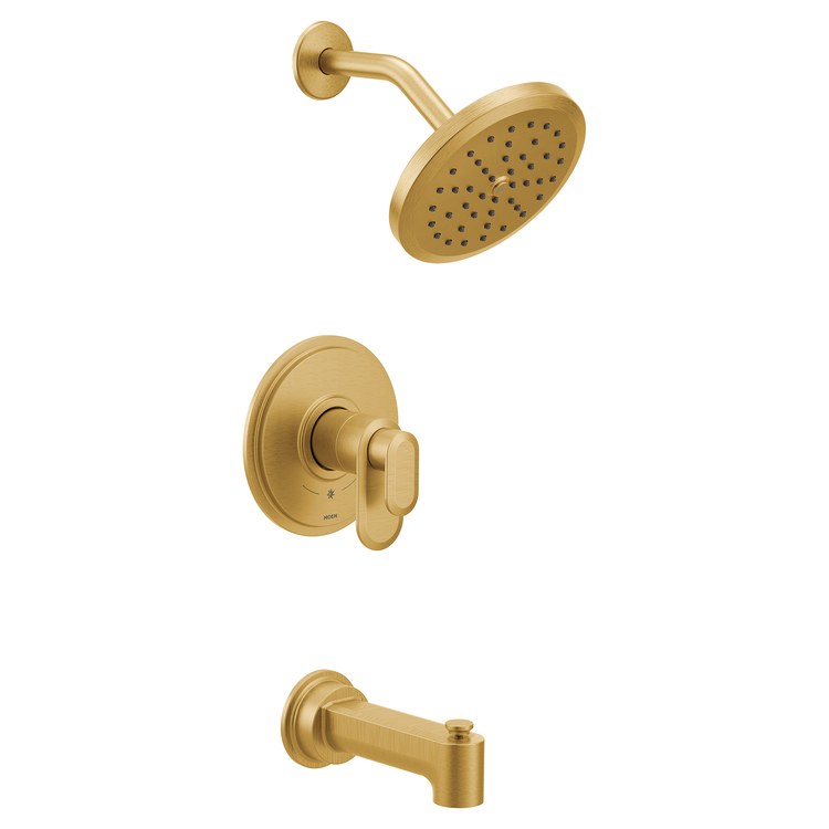 Tub and Shower Trim Greenfield M-Core 4 1 Lever Brushed Gold WaterSense ADA - Image 1