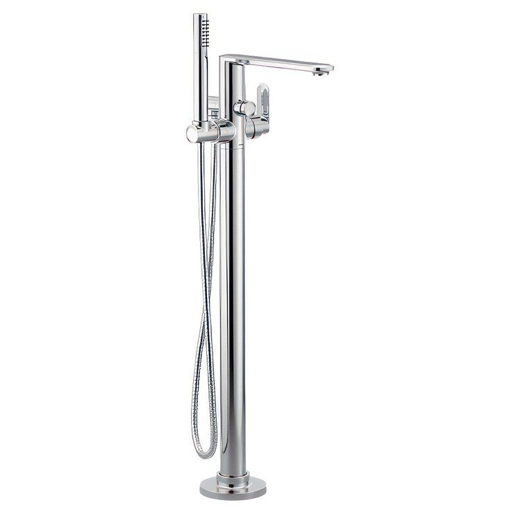 Tub Filler Greenfield Floor Mount 1 Lever WaterSense ADA Chrome 6.0 Gallons per Minute - Image 1