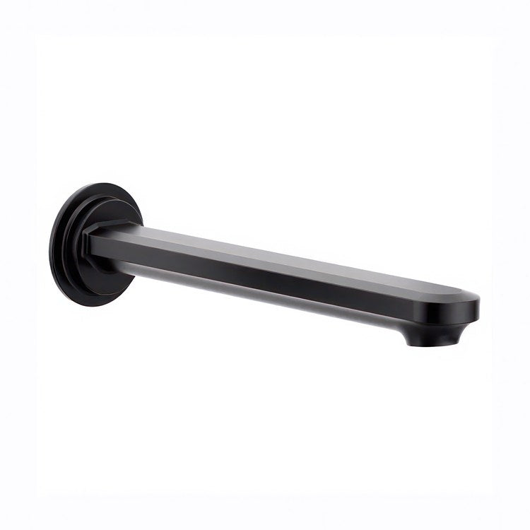 Tub Spout Greenfield Non-Diverter Matte Black 10 Inch Metal 1/2 Inch - Image 1