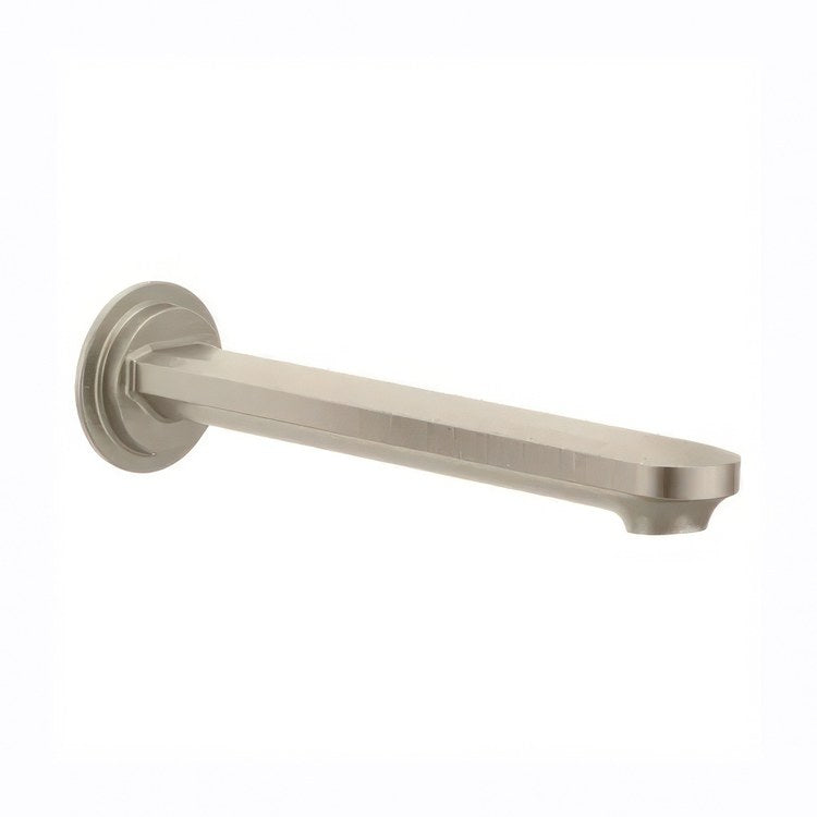 Tub Spout Greenfield Non-Diverter Brushed Nickel 10 Inch Metal 1/2 Inch - Image 1
