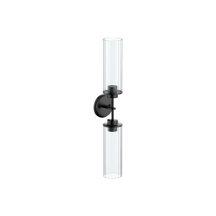 Bath Light Greenfield 2 Globe 2 Lamp Matte Black Glass or Shade Globe - Image 1