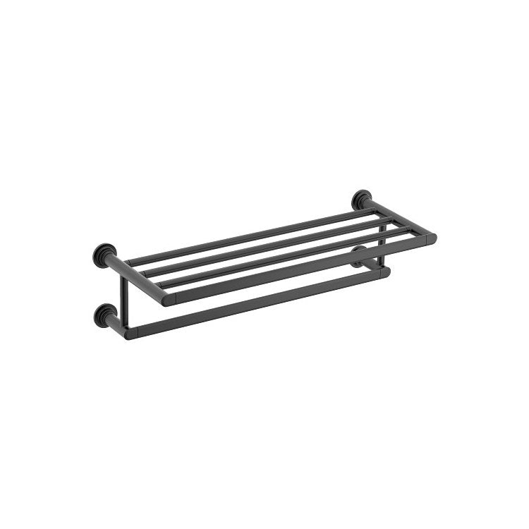 Towel Shelf Greenfield Matte Black 24 Inch Zinc