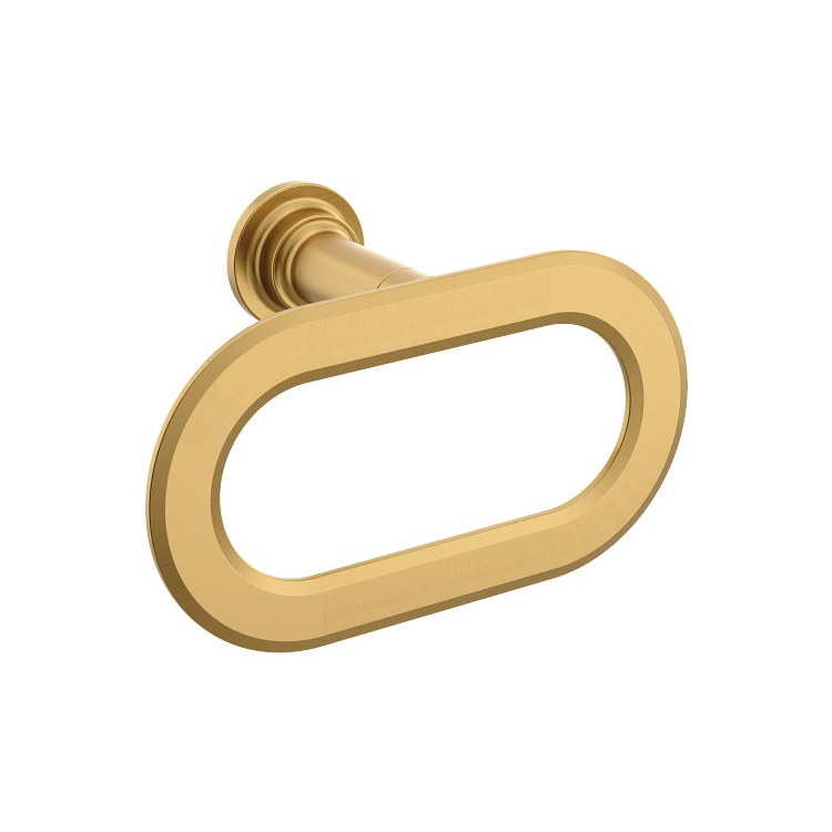 Towel Ring Greenfield 8 x 5 Inch Brushed Gold Zinc - Image 1