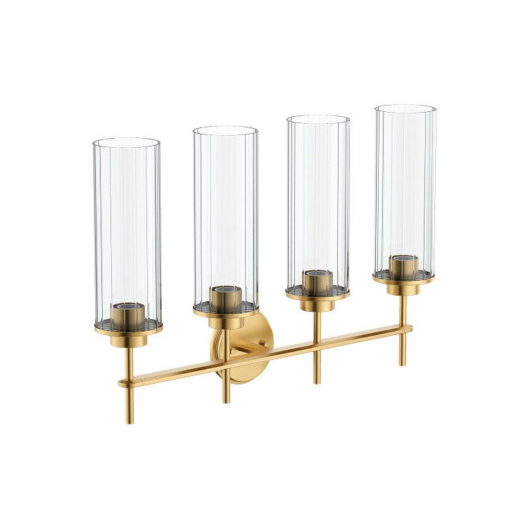 Bath Light Greenfield 4 Globe 4 Lamp Brushed Gold Glass or Shade Globe - Image 1
