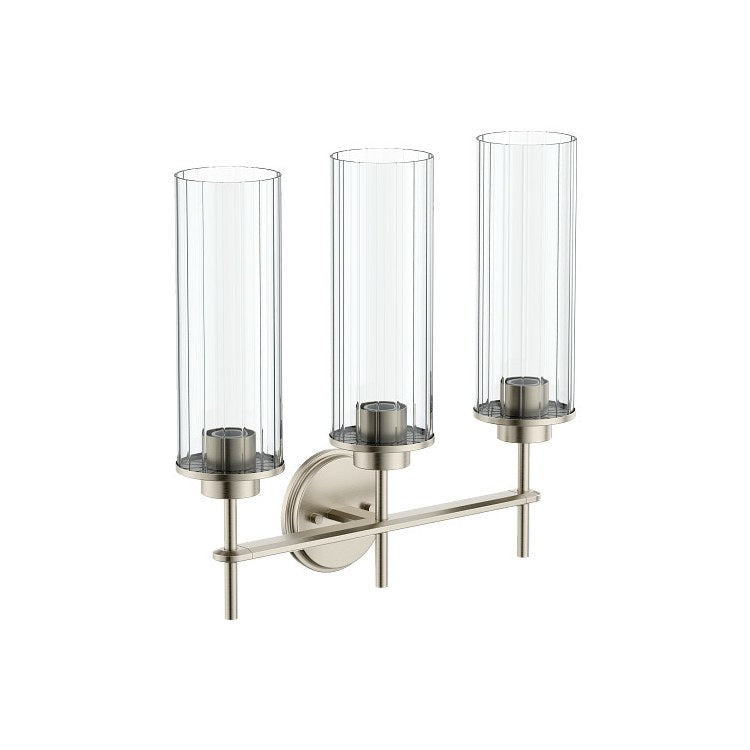 Bath Light Greenfield 3 Globe 3 Lamp Brushed Nickel Glass or Shade Globe - Image 1