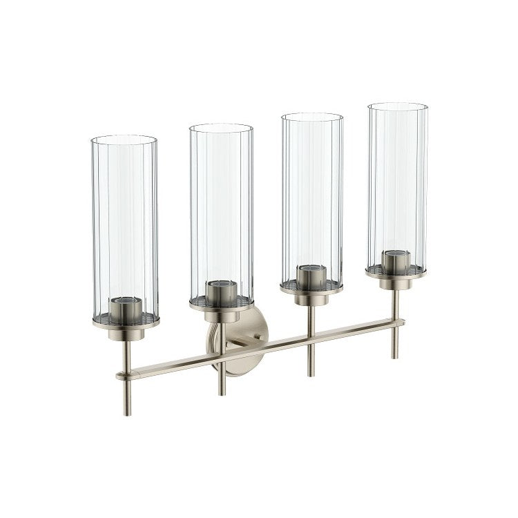 Bath Light Greenfield 4 Globe 4 Lamp Brushed Nickel Glass or Shade Globe - Image 1