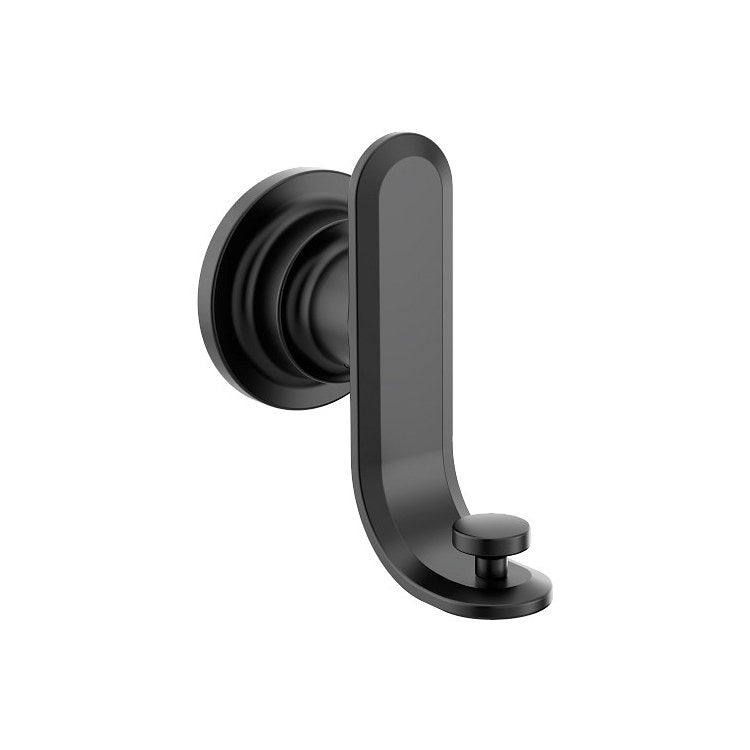 Robe Hook Greenfield Double Matte Black 3-9/16 Inch 3 Inch Wall Zinc - Image 1