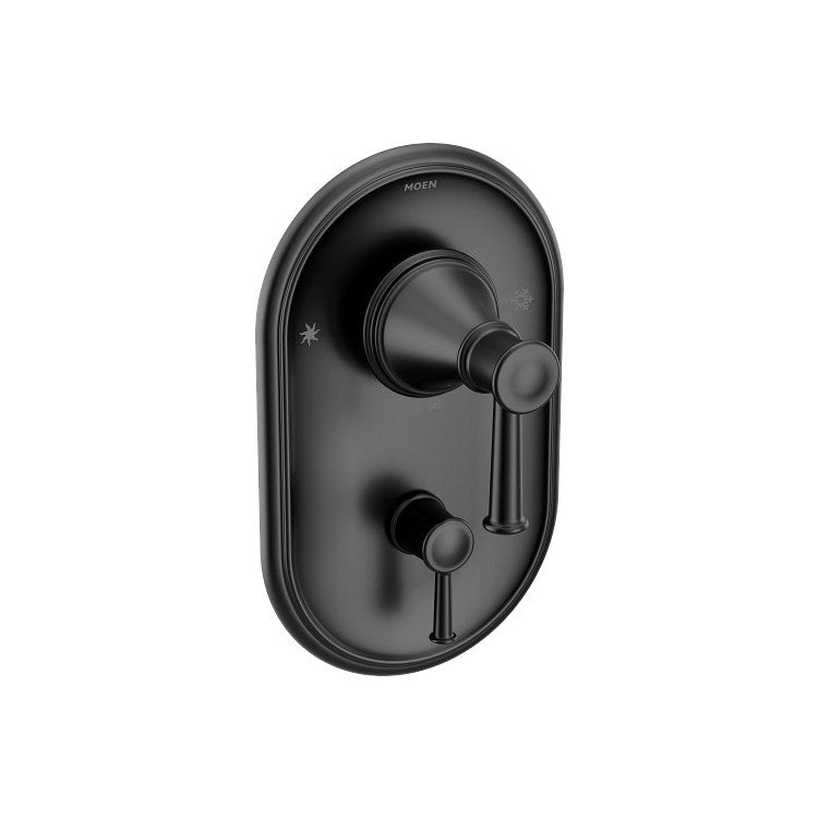 Pressure Balance Valve Trim Belfield Posi-Temp with Built In 3 Function Transfer 2 Lever Matte Black ADA - Image 1
