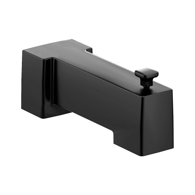 Tub Spout 90 Degree Diverter Matte Black 7-1/4 Inch Metal - Image 1