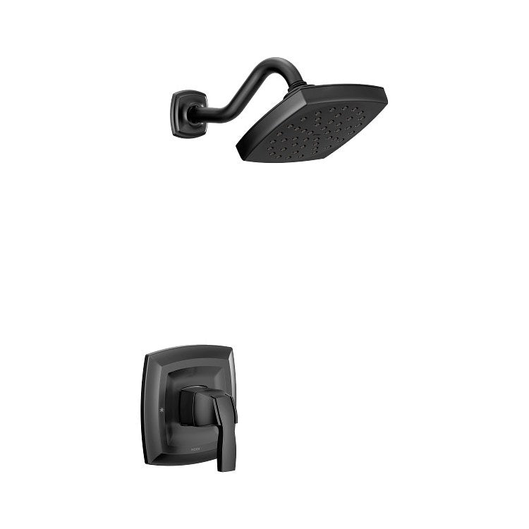 Shower Trim Voss M-Core 3-Series Eco-Performance 1 Lever Matte Black ADA 1.75 Gallons per Minute 1 Function Square Rainshower for Valve U130 and U140