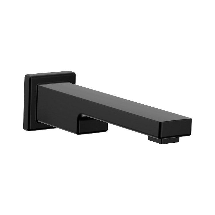 Tub Spout 90 Degree Non-Diverter Matte Black 10 Inch Metal - Image 1