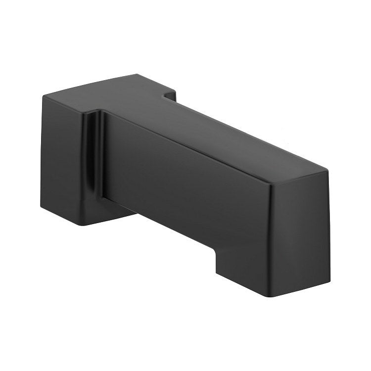 Tub Spout 90 Degree Non-Diverter Matte Black 7-1/4 Inch Metal - Image 1